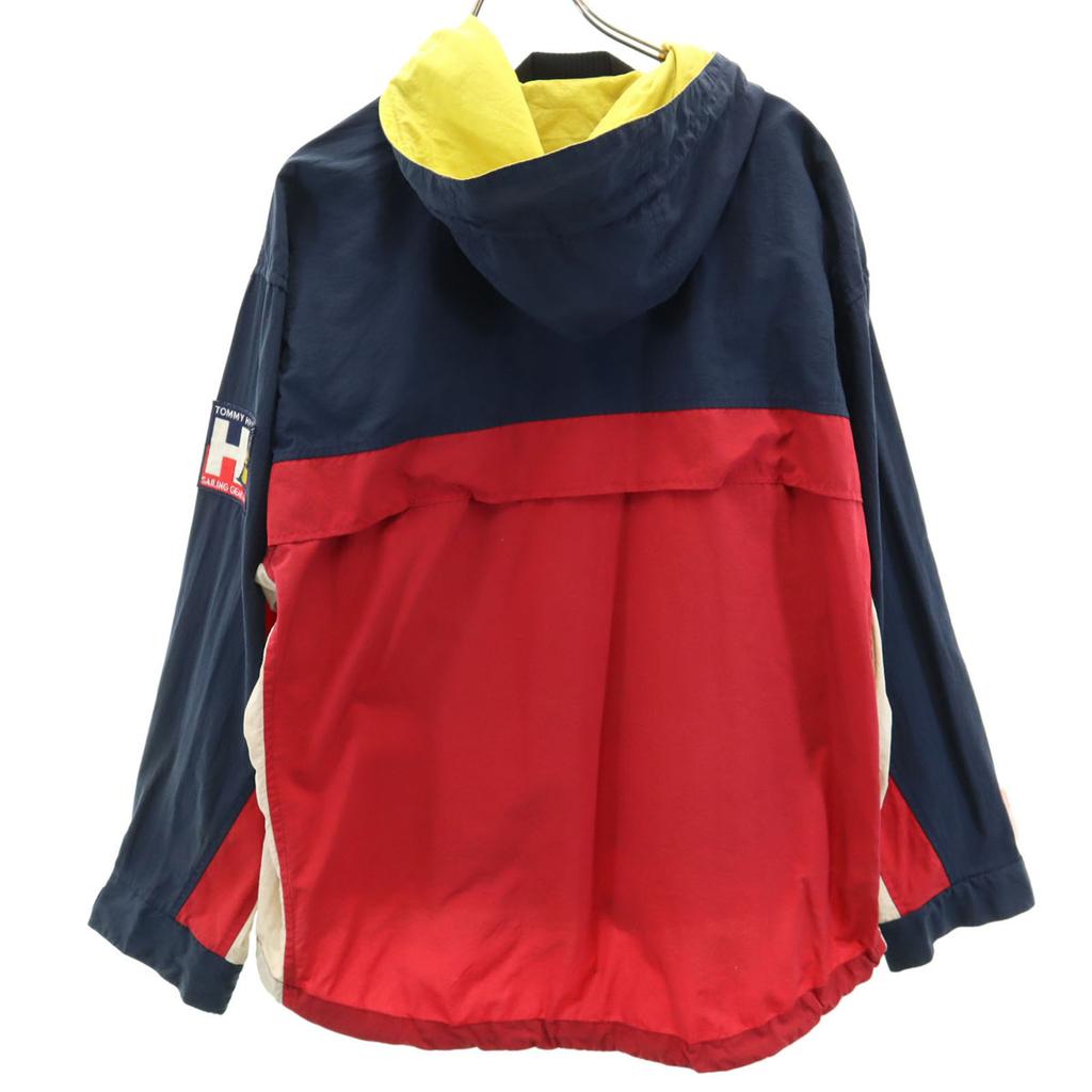 Tommy Hilfiger 90er Jahre Alte Flaggen-Etikett Pullover Nylonjacke L Kapuzenpullover Herren Gebraucht