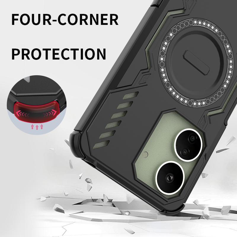 Magnetic Heat Dissipation For Xiaomi Redmi 13C 4G Case Xiaomi Redmi 13C 4G Cover Magsafe Wireless Charge Phone Cover Redmi 13C