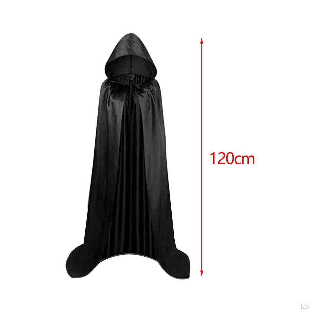 Halloween Cape Cosplay Cloak Devil Costume Party Tunic Hooded with Hood for