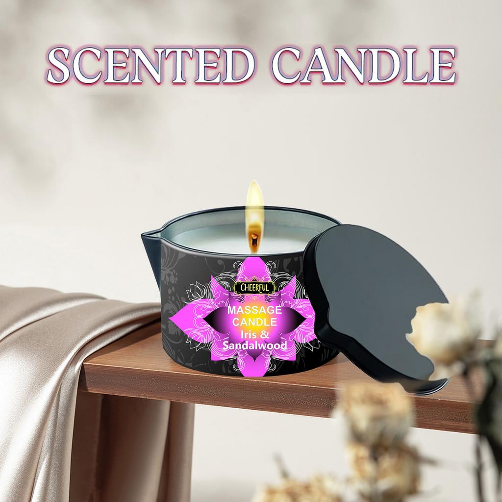 1pcs Massage essential oil candle Scented Candle, creative anti-scalding iron can candle,A Perfect Gift For Family And Friend