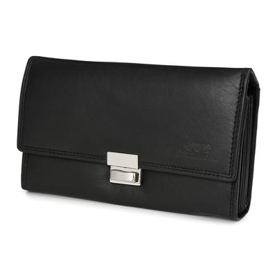 Spacious Large Black Leather Waiter's Wallet Natural Leather XL Beltimore