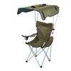 Camping Chair OD Green High Carbon Steel Oxford Fabric Ergonomic Portable Folding Outdoor Chair with Canopy for Beach