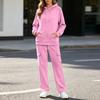 Women's -Lined Casual Hoodie and Sweatpants 2 Piece Set with Pockets Long Sleeve