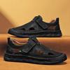 Summer Men's Leather Sandals Breathable Outdoor Hollow Beach Sandals Men's Casual Shoes