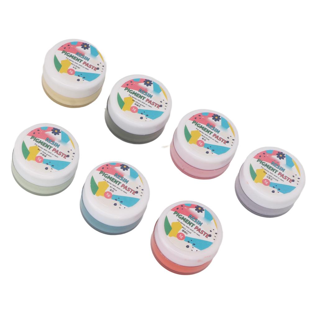 7 Pcs Resin Pigment Paste 7 Colors High Concentration DIY Hand Made Oil Based Color Pigment for