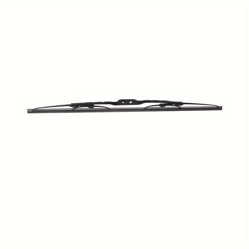 Premium Black Metal Wiper Blade with Natural Rubber Fit for All U-Hook Cars, Enhanced Pressure Distribution for Stronger Cleaning