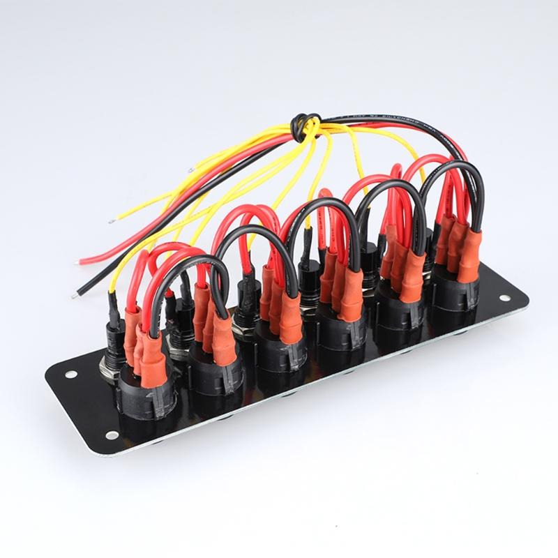 6 Position Rocker Toggle Switch For Car RV Truck Boat Ships Electronic On/Off Power Button Multi Port Sockets Switches