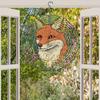 Vibrant Metal Fox Garden Spinner for Outdoor Decor Durable Wind Powered Sculpture for Yard Art and Thanksgiving Decoration Indoor Outdoor Use