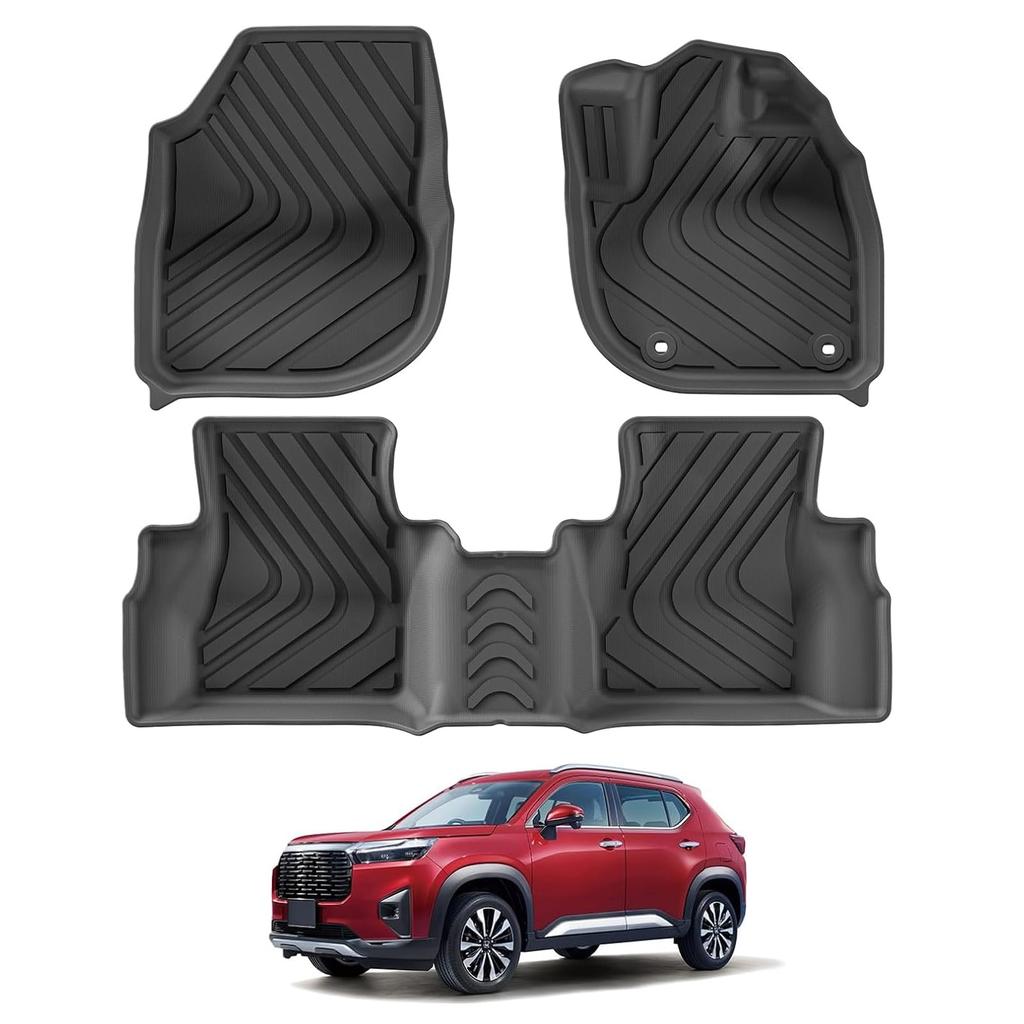LUCKEASY 3D Floor Mats for Honda WRV DG5 March 2024 Cargo 3D TPE 3D Custom Easy Protective Set WRV WR-V (WR-V Model, - Present) - Tray, Material,