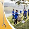 Trash Grabber Tool Portable Trash Nabber Multifunctional Stainless Steel Garbage Picker For Lawn Garden Foldable Trash Clip