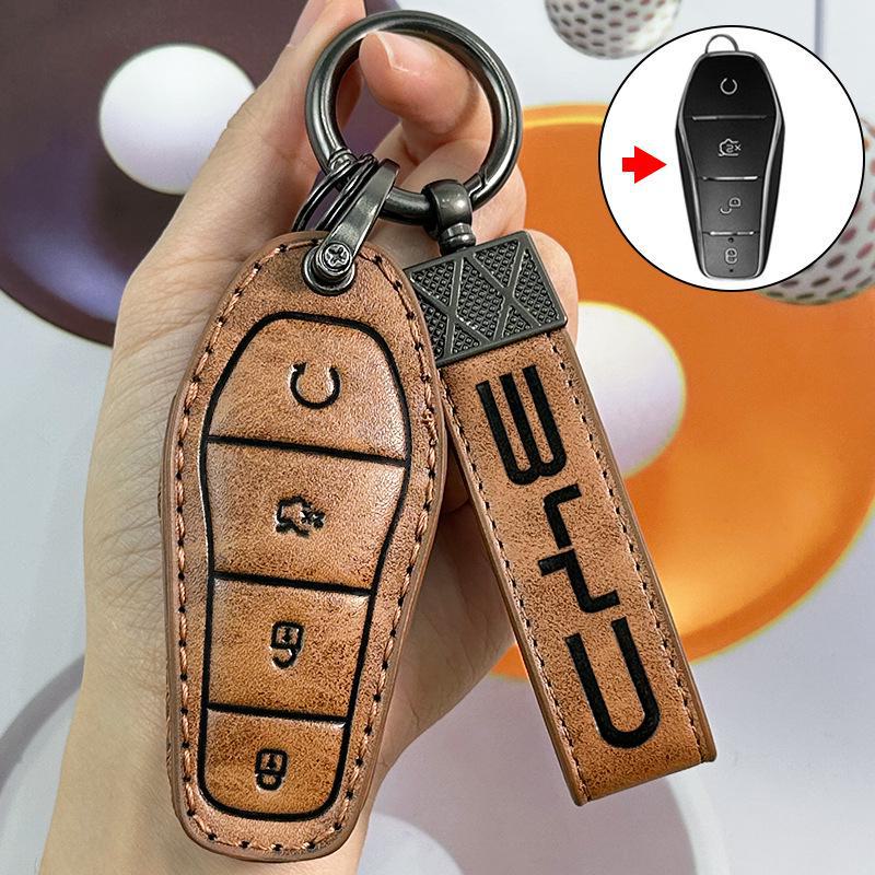 BYD Yuan Plus Key Cover for Song, Han, Qin, Tang, Destroyer 05 - Premium Car Key Bag