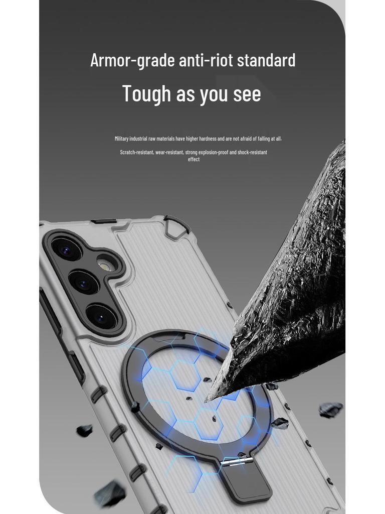 Samsung S25 Ultra/A55 Magnetic Ring Holder Airbag Case