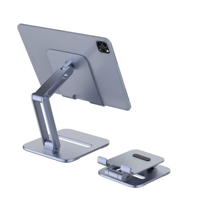 Aluminum Foldable Desktop Phone Tablet Stand Desk Use Universal Adjustable Holder With Anti-Shake Stability