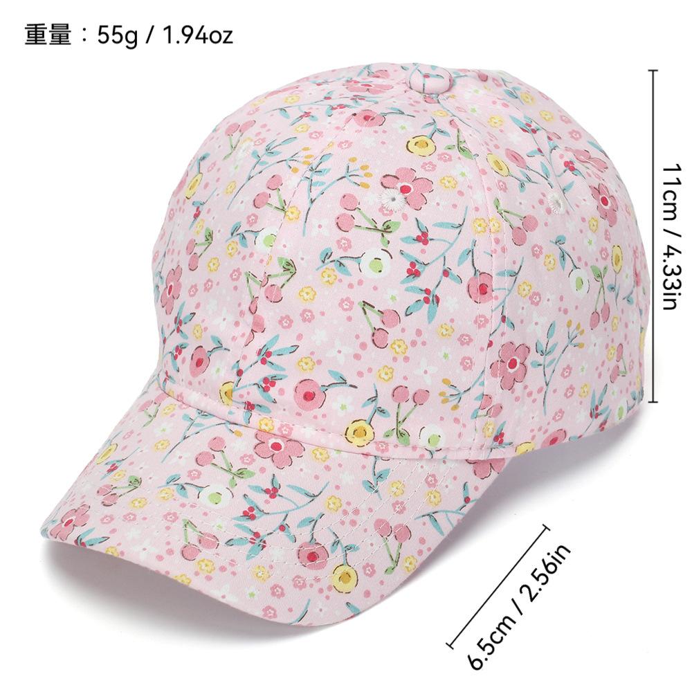 Children's Small Flower Baseball Cap, Girl's Curved Brimmed Baseball Cap, Boy's Breathable Sun Protection Hat
