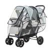 Double Seat Baby Stroller Rain Cover Windproof Front Rear Twin Stroller Protector