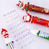 Christmas Ballpoint Pens 10-in-1 Retractable Cute Santa Snowman Pens Festive Writing Tool for Kids School Supplies Students