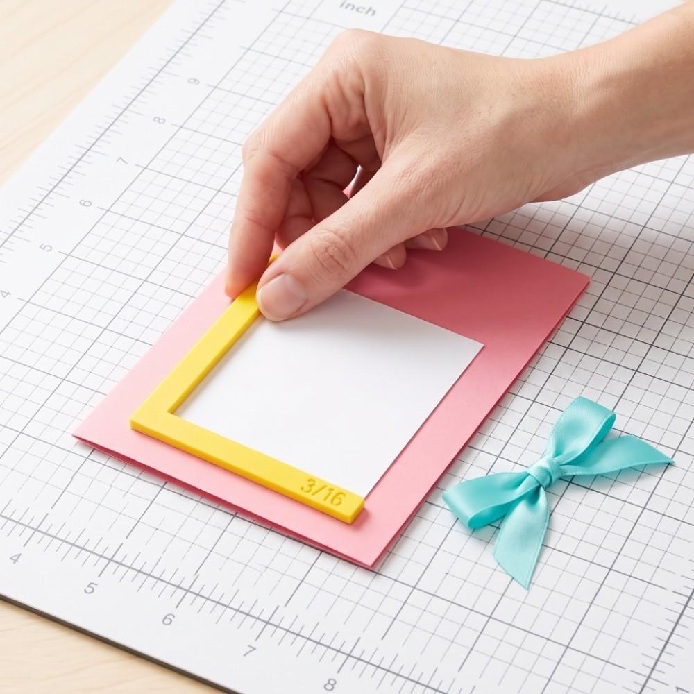 5/7pcs Color-coded Paper Crafting Alignment Guides Paper Positioning Rulers Set Card Making