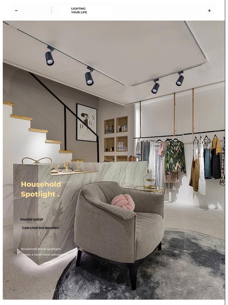 Anti-Glare LED Track Light: 40W Energy-Saving Spotlight for Stores & Exhibitions