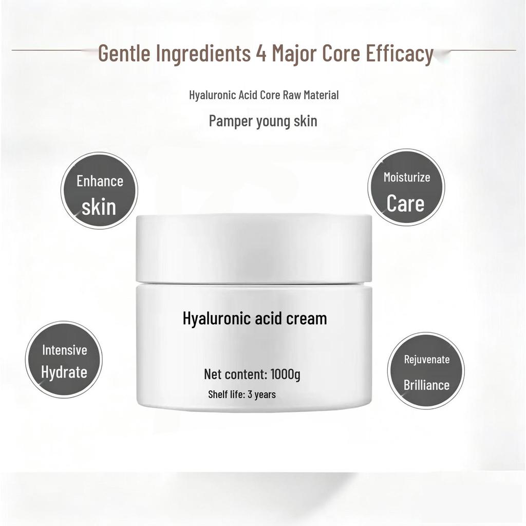 Hyaluronic Acid Hydrating Face Cream - Moisturizing, Nourishing, Plumping, Brightening, and Soothing Repair Cream for Beauty Salons