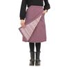 Jupe longue matelassée Onion Cross 70 cm doublée polaire pour femme, (Taille M, Brun-Violet)
