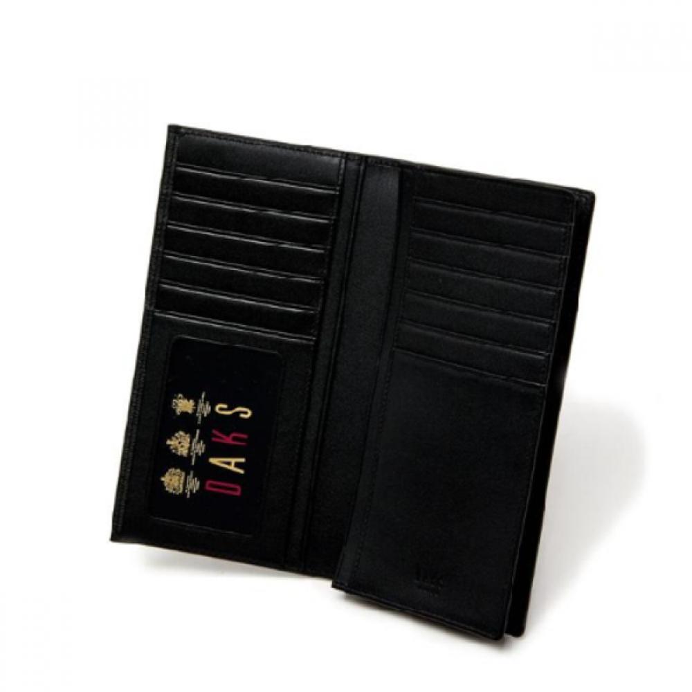Daks Black Leather Dd Logo Modern Classic Long Wallet Dbwa2f831bk