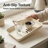 Non-Slip Serving Tray Stackable Food Plate Rectangular Serving Dishes Dishwasher Safe Tea Snack Fruit Trays Kitchen Tableware