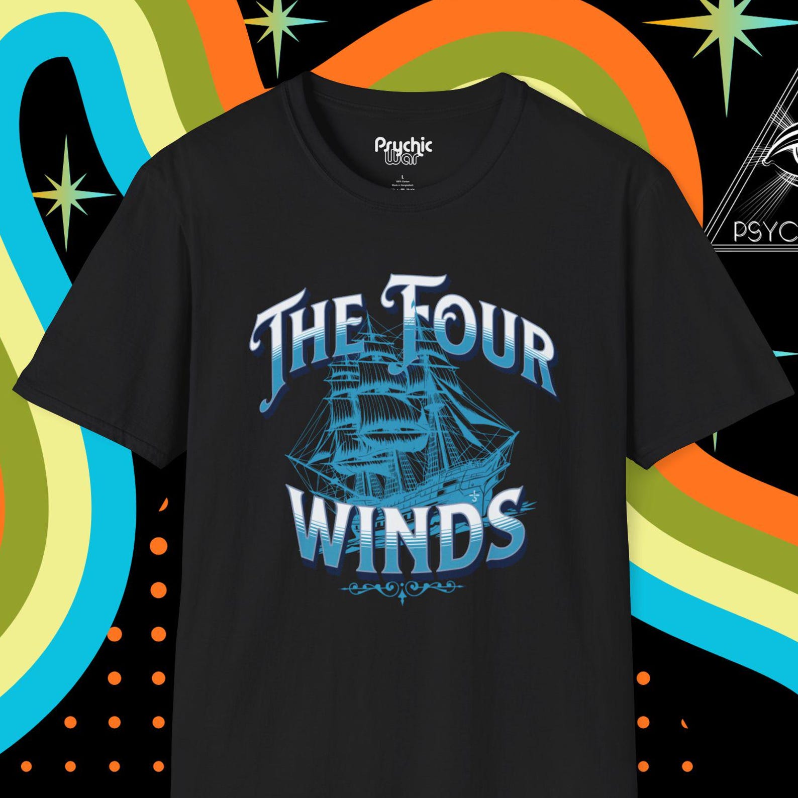 The Four Winds Shirt BOC T-Shirt Blue Oyster Cult Tee Tallship Pirate Ship Graphic Hard Rock 1970s Rocker Imaginos Band Classic Rock Shirt 3XL