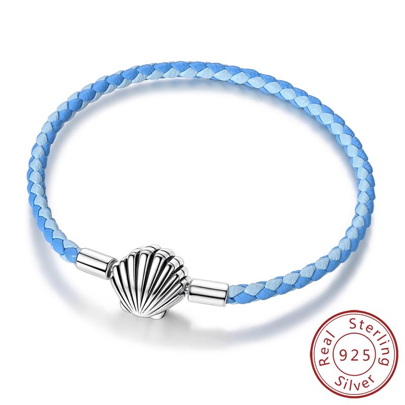 Original Bracelet Bangle 925 Silver Charm Bracelet 17-20CM Love Cross Snake Bone Bracelet for Women Girl DIY Jewelry