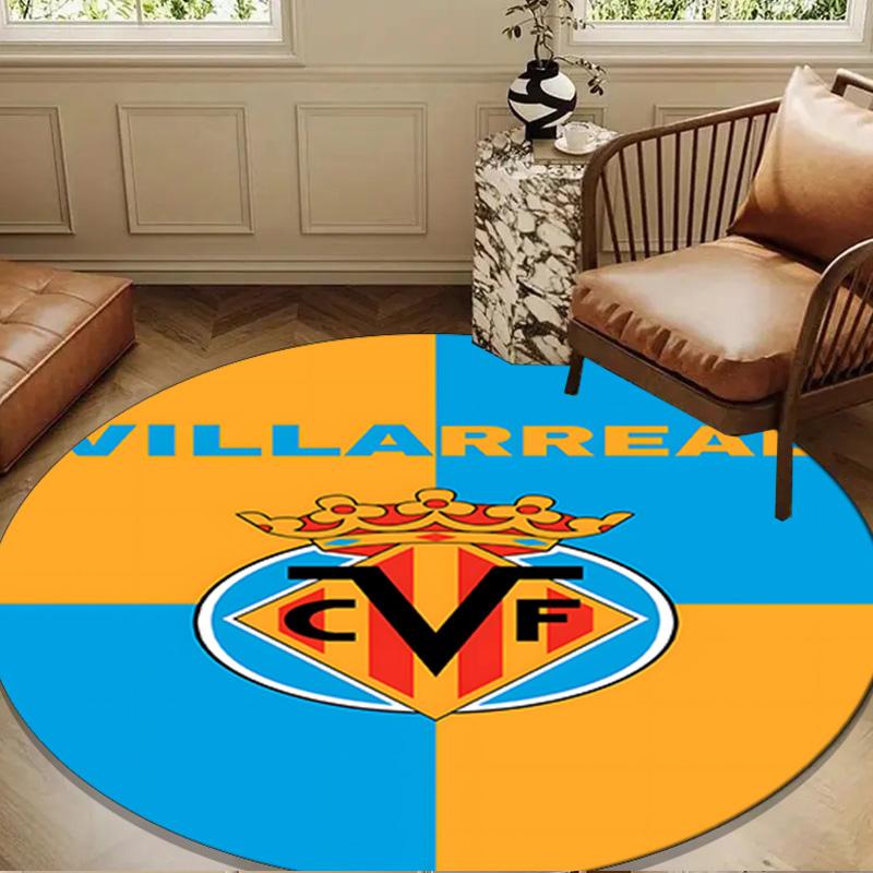 Villar-real Football Club Round Mat Home Decor, Chair Rug For livingroom,Bedroom, Doormat Home Decor Birthday Gift Christmas Gifts