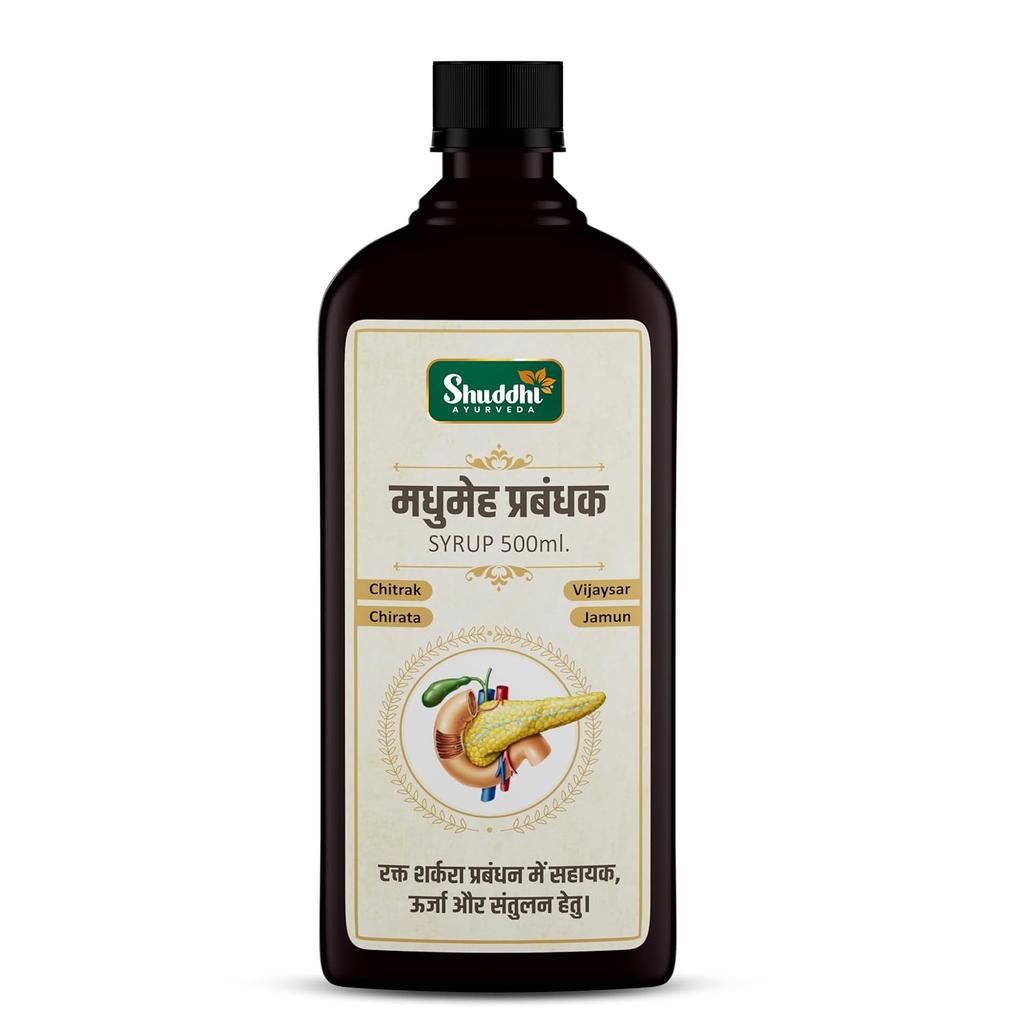 Shuddhi Madhumeh Wellness Syrup 500 Ml Daily Natural Metabolic Digestive Support Juice Karela Jamun Neem Balance