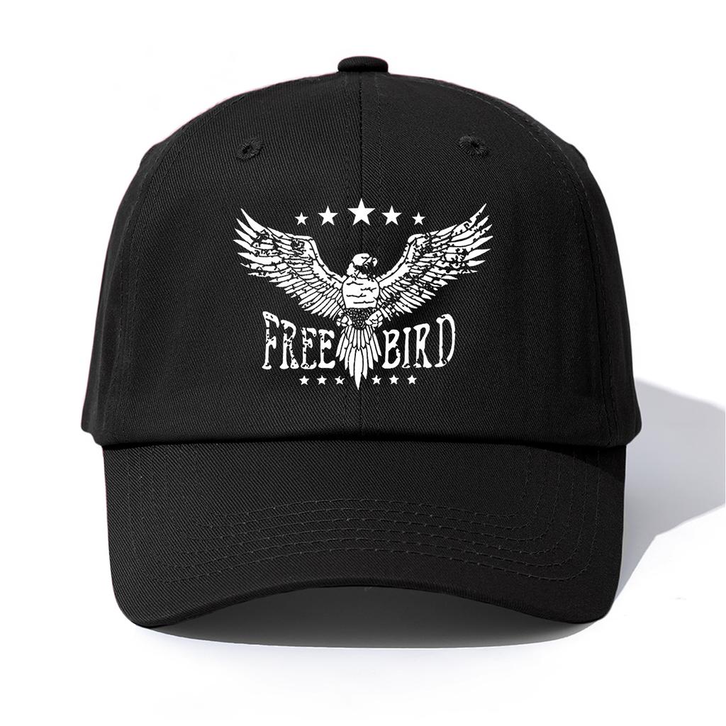 1pc FREE BIRD Print Baseball Cap for AdultsMinimalist Retro Style Casual Soft Adjustable Dad HatPerfect As Gift