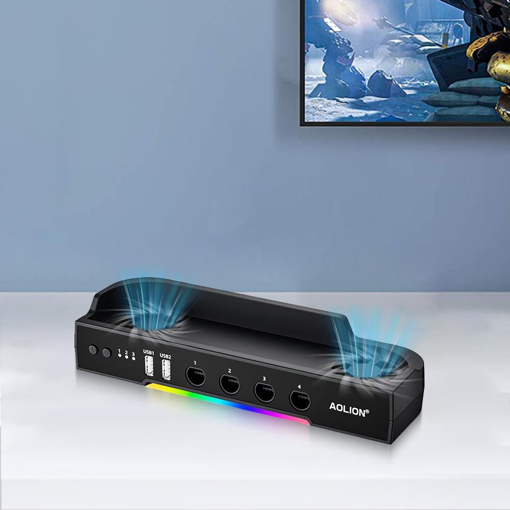 For NS2 Host Cooling Fan Base with NGC Game Console Base Radiator Wall Mount HUB Expansion Base Wall Hanging Bracket