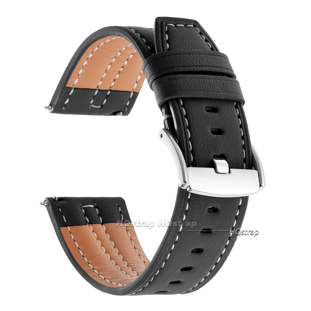 

22mm Vintage Leather Watch Band Handmade Cowhide Watch Strap for Seiko Smartwatch Quick Release Bracelet Universal Wristband 22mm