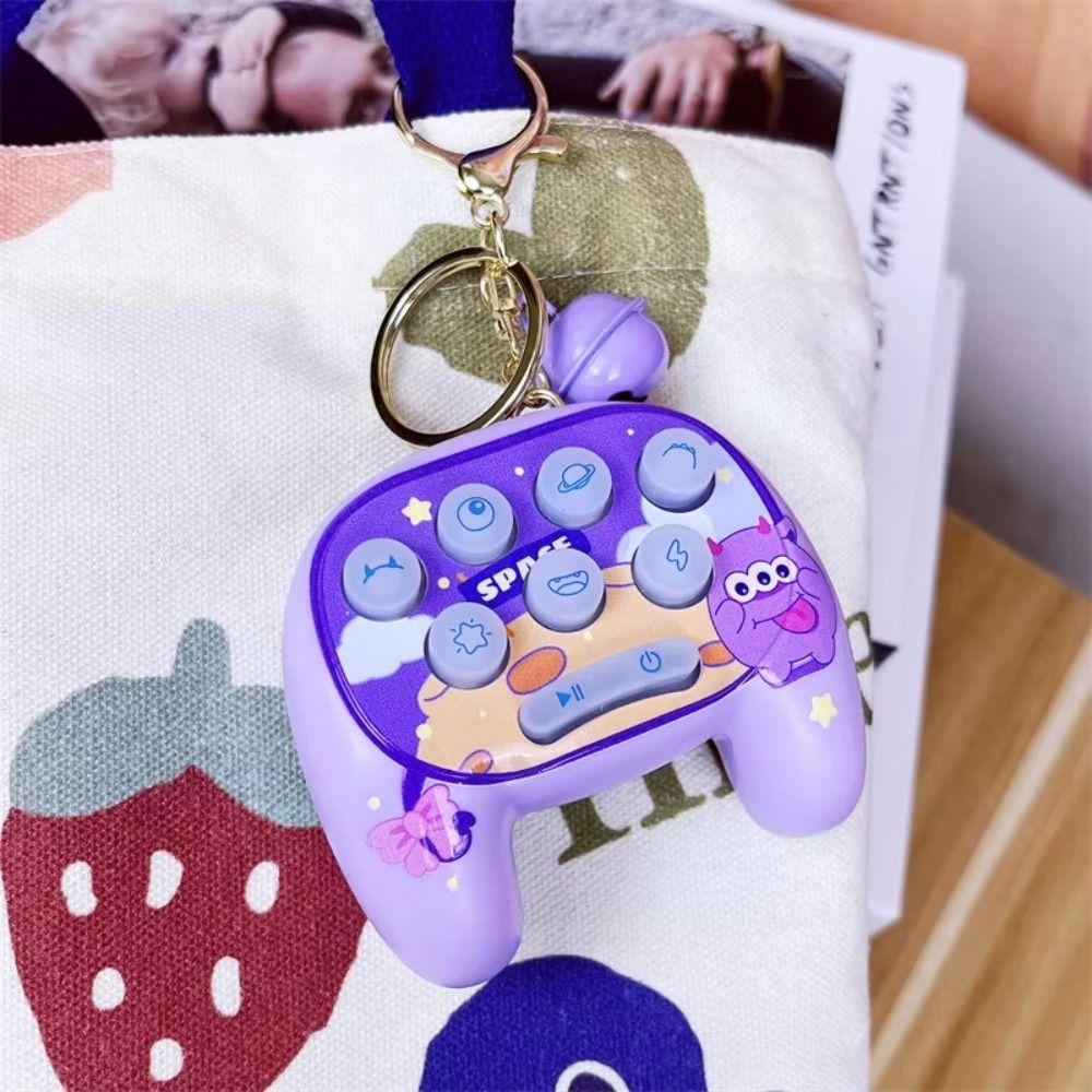 Squeak Toy Cartoon Keychain Stress Relief Gopher Game Machine Keychain Mini Bag Pendant  Small Gift