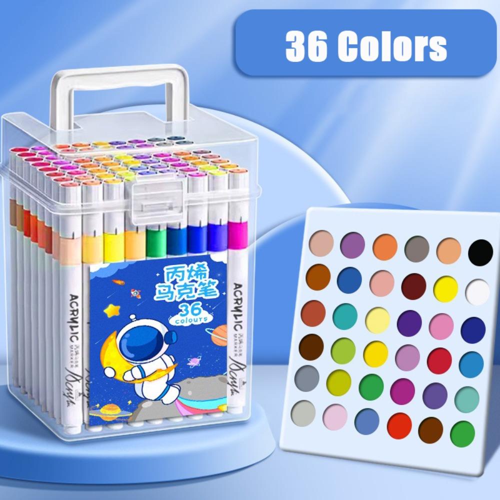 12-120 Colors Stackable Color Acrylic Marker Pen Washable Art Painting Markers  Stone Paint