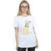 Disney Damen/Damen Pluto Sitzendes Baumwoll-Boyfriend-T-Shirt