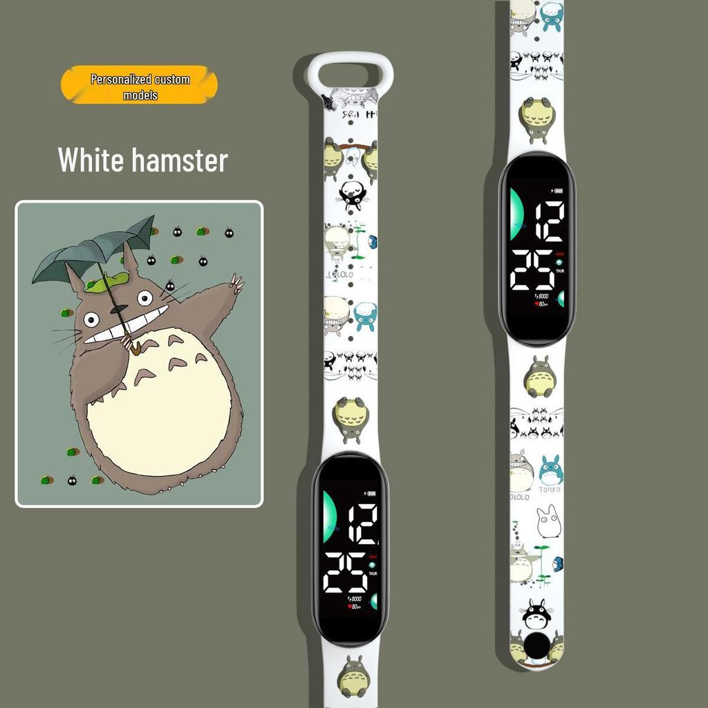 New Cartoon LED Waterproof Sports Watch: Cute Anime Design for Students
