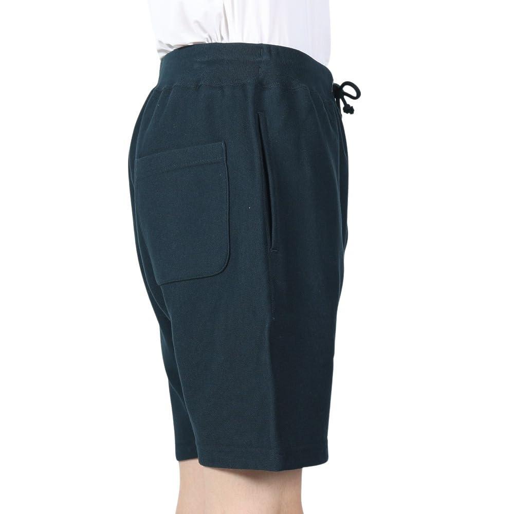 Champion Cotton USA 10oz Fleece Sweat REVERSE Size L 100% Shorts, WEAVE®, C3-Z507, Men's, Navy,