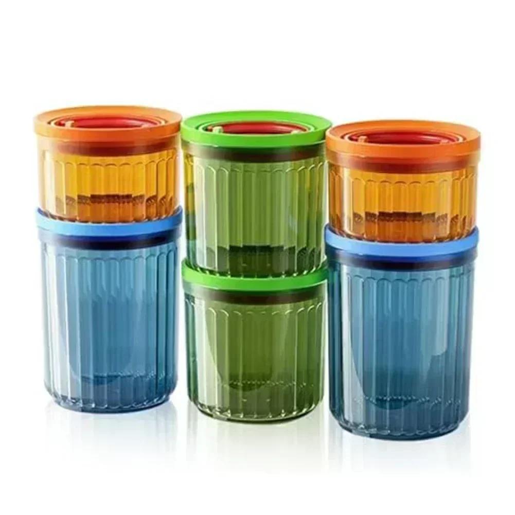 Stackable Kitchen Storage Airtight Food Storage For Nuts And Snacks Compact Design Innovative Pop-Up Mechanism China Mainland