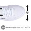 Asahi Wimbledon Sneakers, Unisex, 052, 4E Wide, Low-Cut, Running/Walking, White/Navy, Size 24.5cm