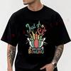 Just A Girl Who Loves Bowling Graphic Moto T-Shirt Men Cotton O-neck Short Sleeve TShirt Fashion Tops Tee