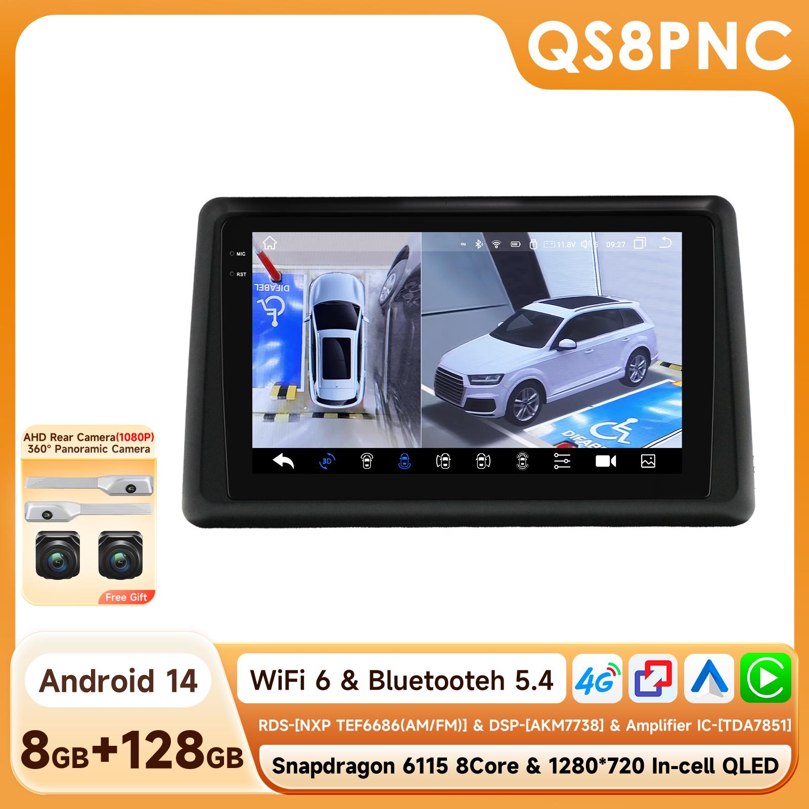 

Hizpo Snapdragon Интеллектуальная Android Автомагнитола для Renault Express 2021-2022 Мультимедийный плеер Стерео GPS WIFI+4G Carplay Auto Видео Камера 360° Аудио QS8 8Core 8G 128G 360