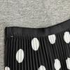 Multicolor Korean Style Chiffon High Waist Pleated Polka Dot Midi Skirt