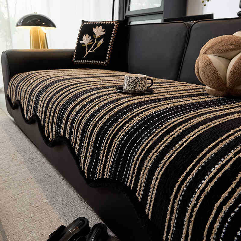 Special-Shaped Light Luxury High-End Sofa Cushion Autumn And Winter  New Non-Slip Straight-Row Sofa Special Seat Cushion Bu Chenier