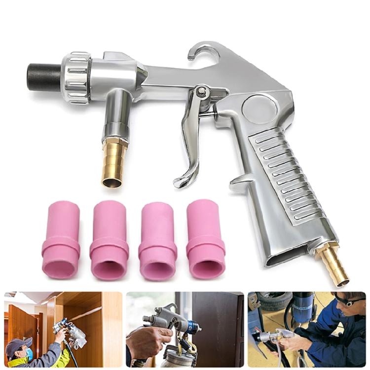 Sandblasting Guns Kit for Sandblast Blast Cabinet with 4Pcs Ceramic Nozzles Sandblasters Sand Blasters Guns Accessories