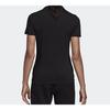 Adidas T Shirts Women's Black Crew Neck Moderate Straight Fit DY7732