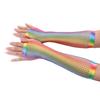 1 Pair Wedding Gloves Lightweight Hollow Out One Size Half Finger Mesh Gloves for Festival