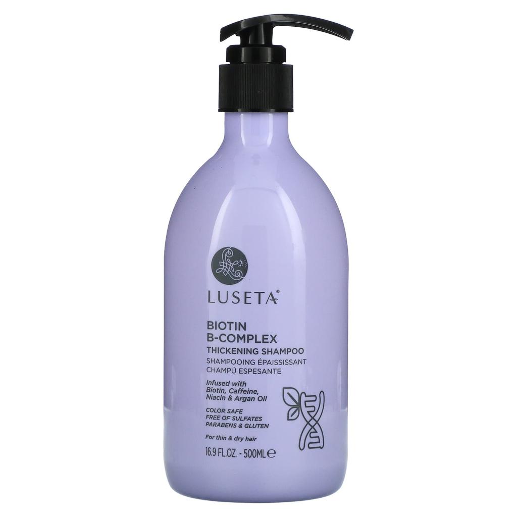 Luseta Beauty Shampooing fortifiant au complexe B et à la biotine, pour cheveux fins et secs, 500 ml (500ml)