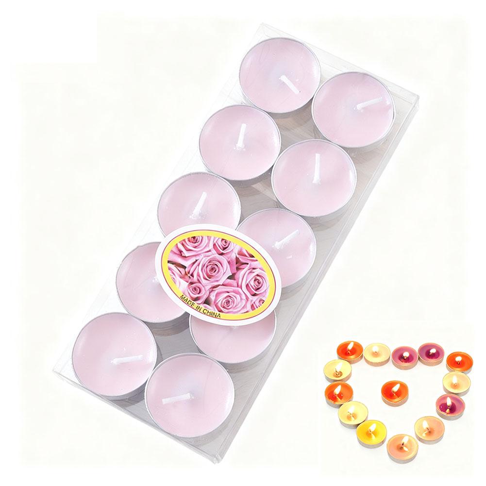 10Pcs Romantic Tea Candle Decorations Smokeless And Odorless Candles Wedding Supplies Romantic Decor Creative Love Candle