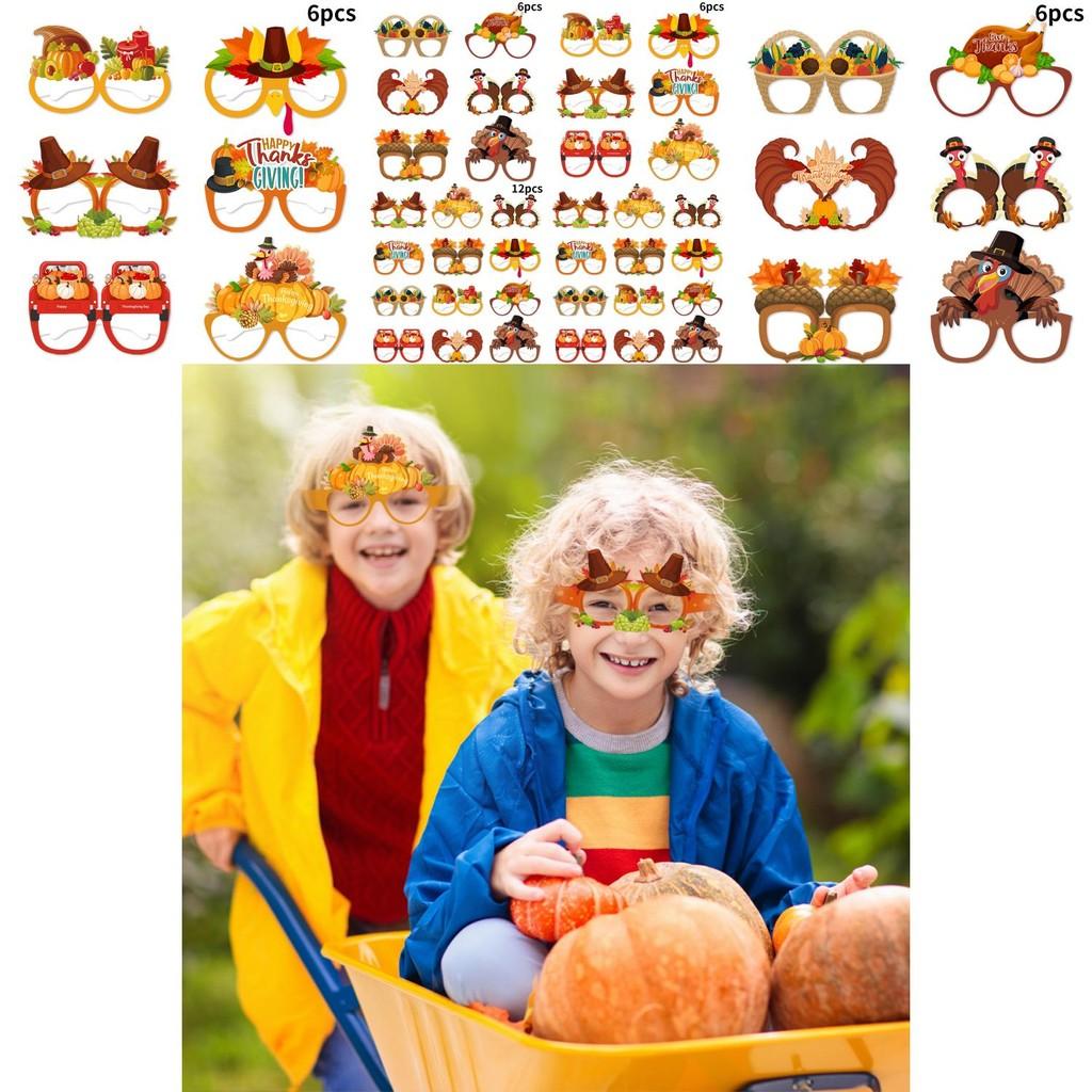 Halloween Festive Paper Glasses Photo Props Set For Holiday Decorations And Parties